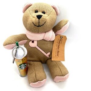Starbucks 2010 Bearista Bear 89th Edition w Tumbler Keychain